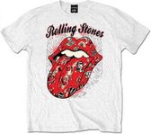 The Rolling Stones - Tattoo Flash Heren T-shirt - 2XL - Wit