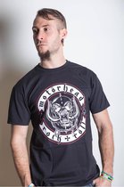 Tshirt Homme Motorhead -XL- Biker Badge Zwart