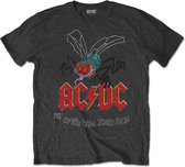 AC/DC Heren Tshirt -S- Fly On The Wall Grijs