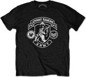 Ramones Heren Tshirt -M- Army Logo Zwart