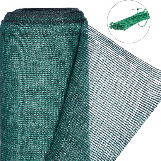 Relaxdays zichtbreeknet groen 200 cm - zichtdoek - tuinhekbekleding - privacydoek - 2,0 x 50 meter