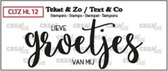 Stempel - Crealies Tekst & Zo Dutch text stamp groetjes - 1 stuk