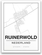 Poster/plattegrond RUINERWOLD - A4