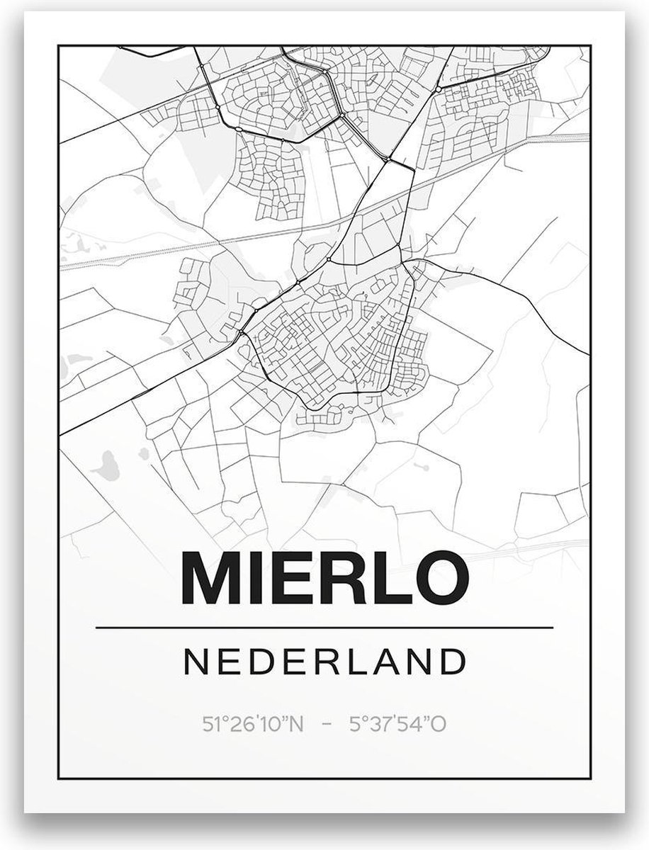 Poster/plattegrond MIERLO - A4