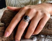 Zilveren ring Black Onyx Penny