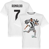Ronaldo 7 Script T-Shirt - Wit - 4XL