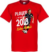 Modric Voetballer van het jaar 2018 T-Shirt - Rood - XXXL