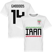 Iran Ghoddos 15 Team T-Shirt - Wit - M