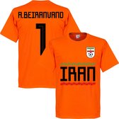 Iran A. Beiranvand 1 Team T-Shirt - Oranje - M