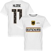 Duitsland Danke Miro Klose Team T-Shirt - Wit - XXL