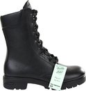 Zwarte leren kist, "Quality Label", "Originele legerkist", Bata Industrials.