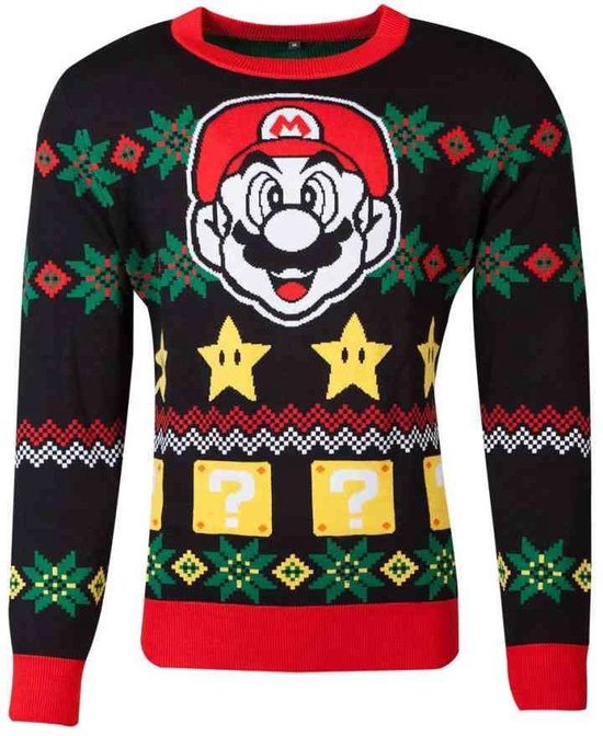 Nintendo Super Mario Kersttrui -M- Christmas Multicolours bol.com