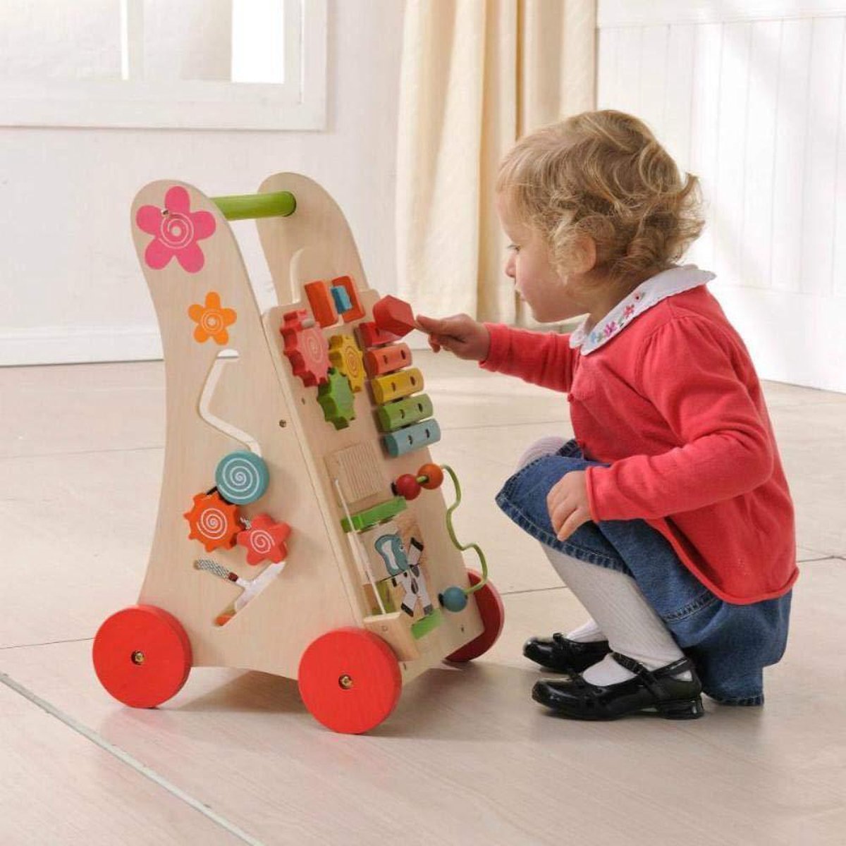 EverEarth Learning to Walk Toy EE30949 wooden walker for