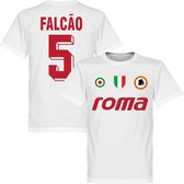 AS Roma Falcao 5 Team T-Shirt - Wit - XS