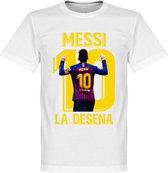 Messi La Desena T-Shirt - Wit - M