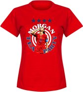 Morgan Team Party T-Shirt - Rood - Dames - XXL