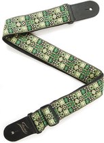 Fame Mosaic Nylon Strap Green - Gitaarband