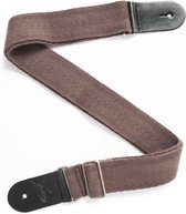 Fame CTW002BR Luxury Cotton Bass/Guitar Strap (Smooth Brown) - Gitaarband