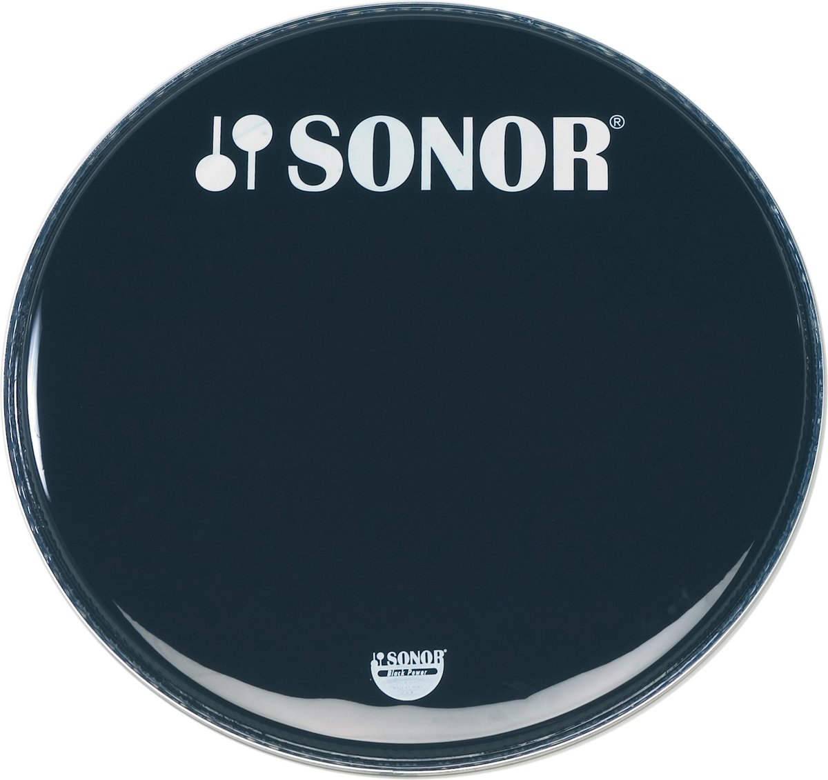 Sonor basDrum Frontvel PB22 BL, 22", zwart, met Logo - Bass drumvel