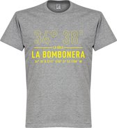Boca Juniors La Bombonera Coördinaten T-Shirt - Grijs - XL