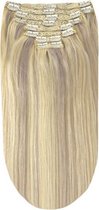 Remy Human Hair extensions straight 18 - blond / silver sand 60/SS