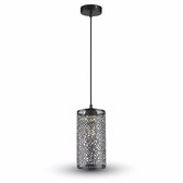 Moderne zwarte design hanglamp inclusief LED lamp van 800 Lumen in 2700K -10W = 60W