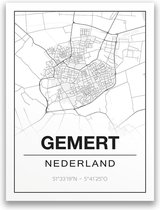 Poster/plattegrond GEMERT - 30x40cm