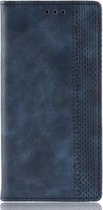 GadgetBay Vintage Wallet Stijl Kunstleer leder Cover Case iPhone XS Max hoesje - Blauw