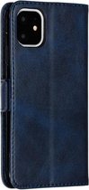 GadgetBay Leren Wallet Bookcase hoesje portemonnee iPhone 11 - Blauw