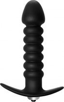 Lola Toys - First Time - Spiral Anal Plug - Spiraal vormige buttplug met vibratie - 7 functies - 100% Fluweel zacht siliconen - Anaalplug - 12cm x 2,6cm - Zwart