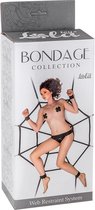 Lola Toys - Bondage Collection - Fetish - Universeel bondage web - Voor onder het bed of matras door - Voor tegen de deur - Met verstelbare enkelboeien en handboeien - Boeien te ve