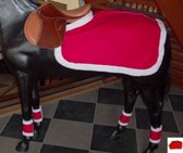 QHP Uitrijdeken Kerst - Paardendeken - Rood/Wit - Full