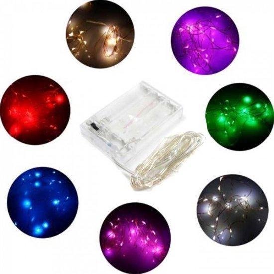 LED kerstverlichting Rood op Batterij bol