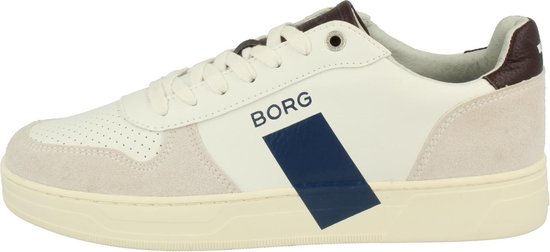 Bjorn Borg T1020 - Blanc-Bordeaux - Homme - Baskets - Décontracté - Chaussures - Cuir - Taille 40