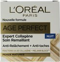 L'Oréal Paris Age Perfect nachtcrème verpakking met gouden en witte accenten, met teksten in het Frans.
