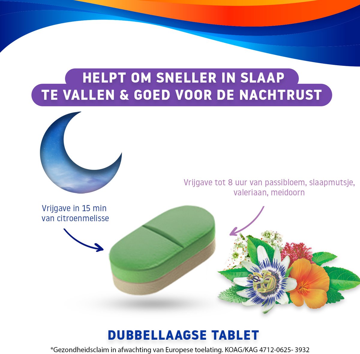 Valdispert Slaap & Nacht Advanced - Citroenmelisse helpt om sneller in slaap te vallen* - 30 dubbellaagse tabletten — afbeelding 5