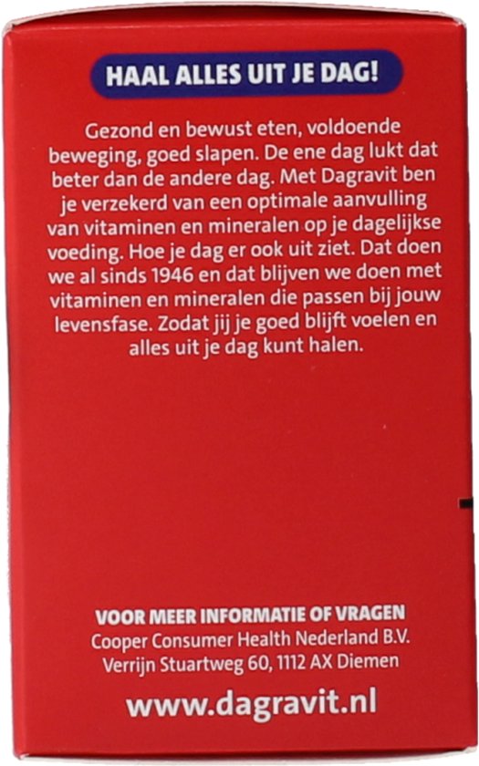 Dagravit Vitamine B12 1000µg - Draagt bij aan extra energie bij vermoeidheid en ondersteunt het functioneren van de zenuwen - 100 smelttabletten