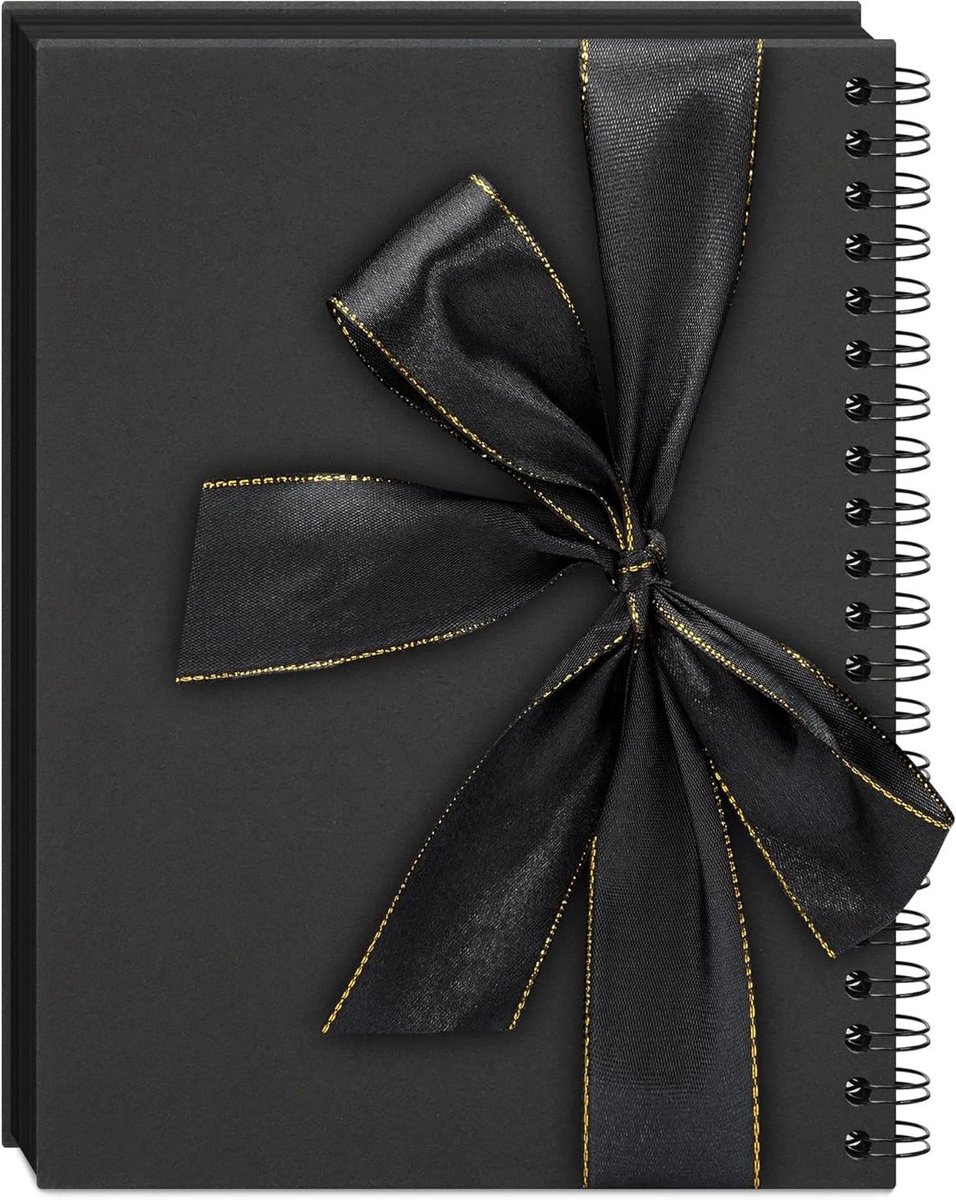 JGS Premium - Fotoalbum 205 x 28 cm - Doe-het-zelf-plakboek - Herinneringsalbum - Reizen en bruiloften - Zwart