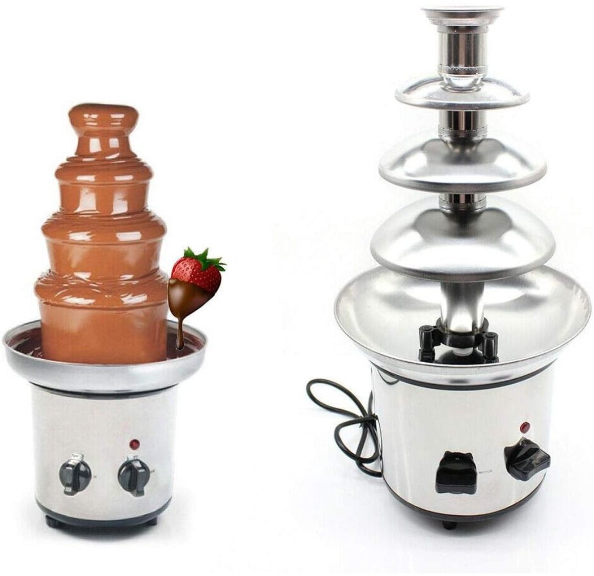DailySupplies® Chocoladefontein - Chocoladefondue - Zilver