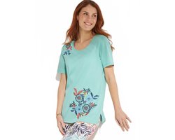 T-shirt met geborduurde of bedrukte korte mouwen - Afibel