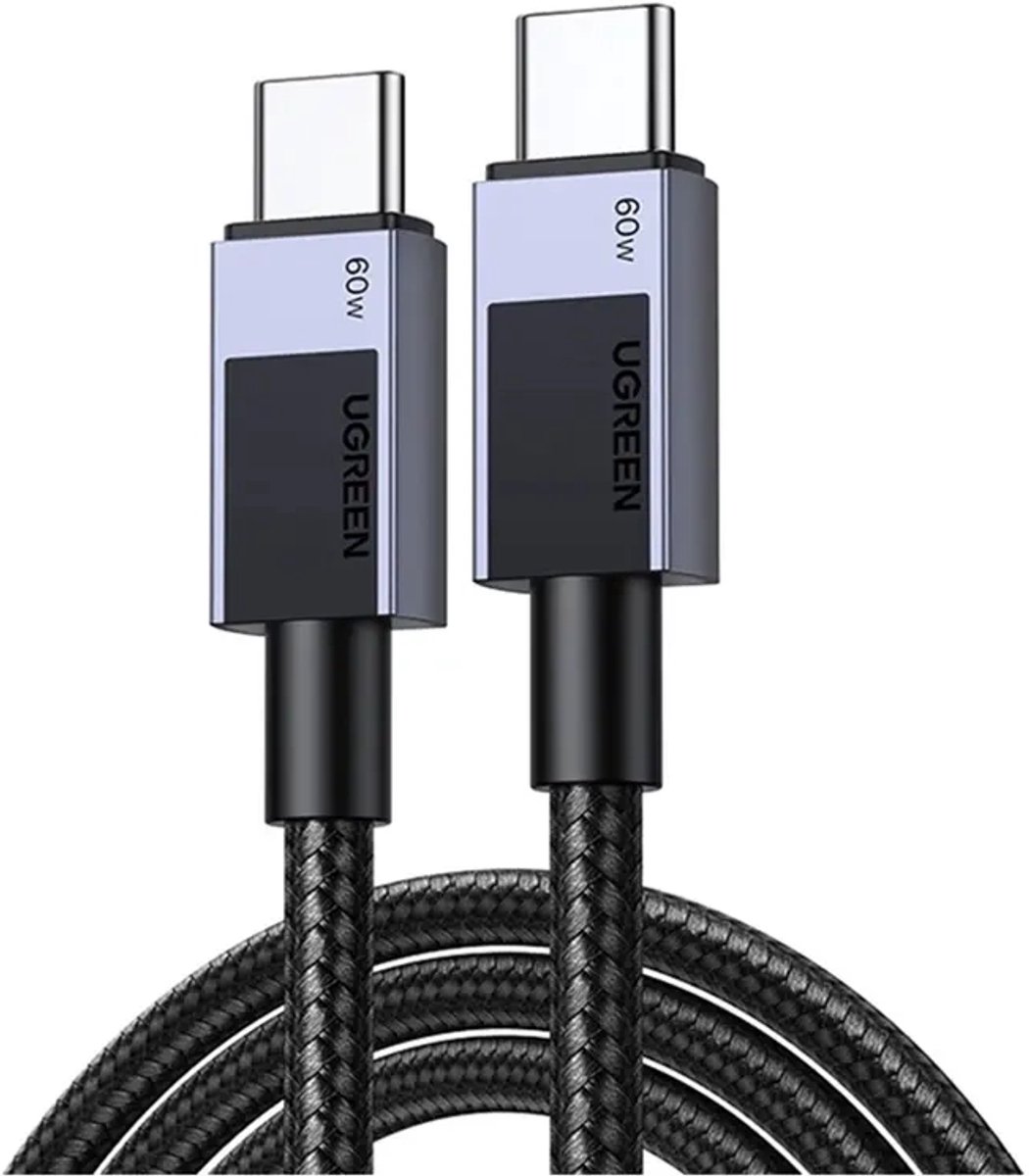 Ugreen Usb-C Naar Usb-C Kabel 60W Pd Voor Laptops 1M Snel Opladen