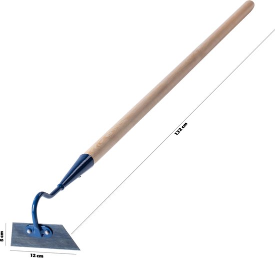 KADAX Tuinhak van metaal, hak met steel van hout, onkruidhaak voor het losmaken, luchten en wieden van de grond, tuinaccessoires voor het verwijderen van onkruid (W: 12 cm, trapeziumvorm) van Merkloos	 — afbeelding 5