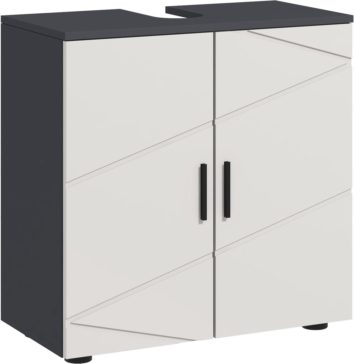 Kleankin badkamerkast - spaanplaat - 60L x 30B x 60H cm - grijs