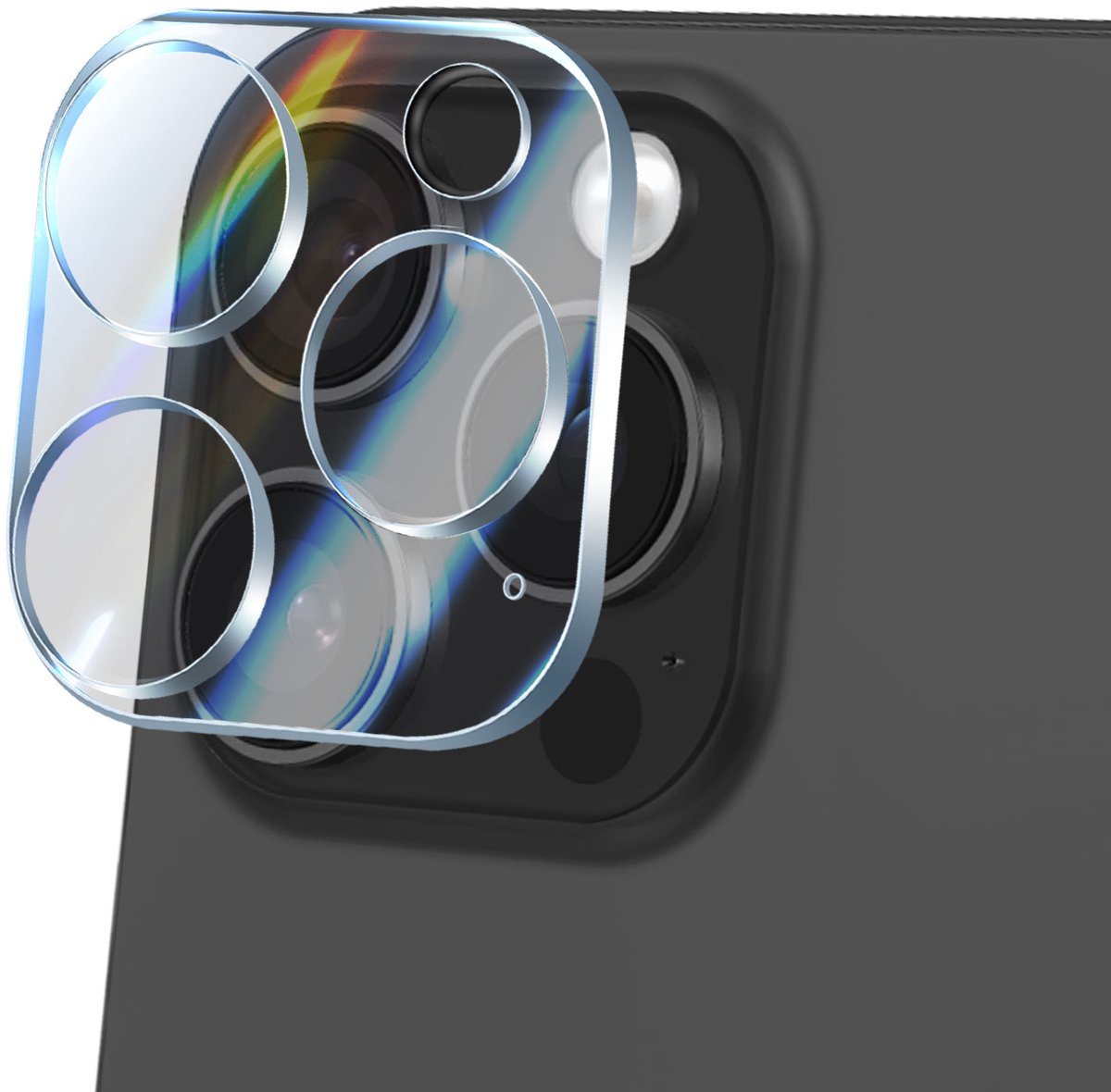 Avizar Cameraglas Geschikt voor Apple iPhone 16 Pro Max hardheid 9H anti-kras, Transparant