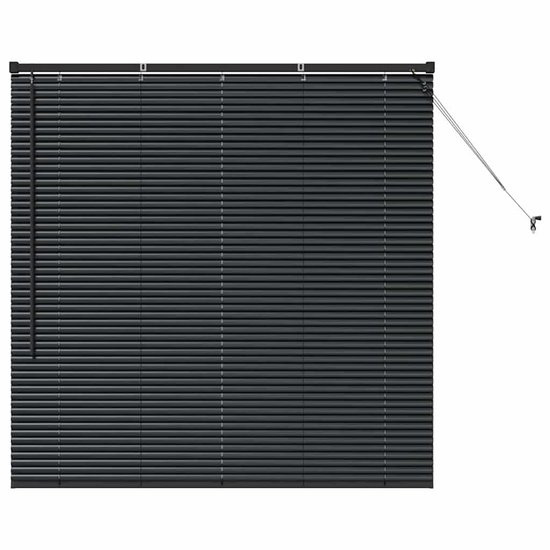 vidaXL - avec - rideaux - Zwart - Aluminium
