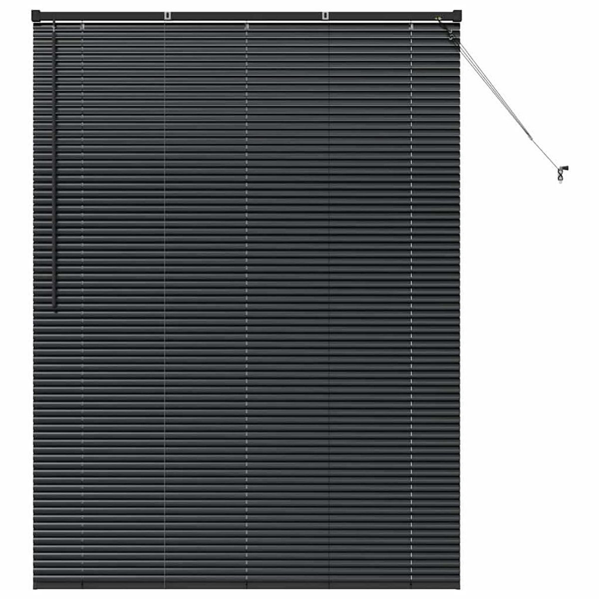 vidaXL - Venetiaanse - jaloezie - Zwart - 175 - x - 125 - cm - 25 - mm - Aluminium