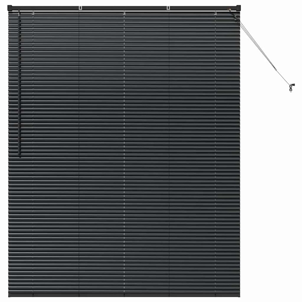 vidaXL - Venetiaanse - jaloezie - Zwart - 175 - x - 145 - cm - 25 - mm - Aluminium