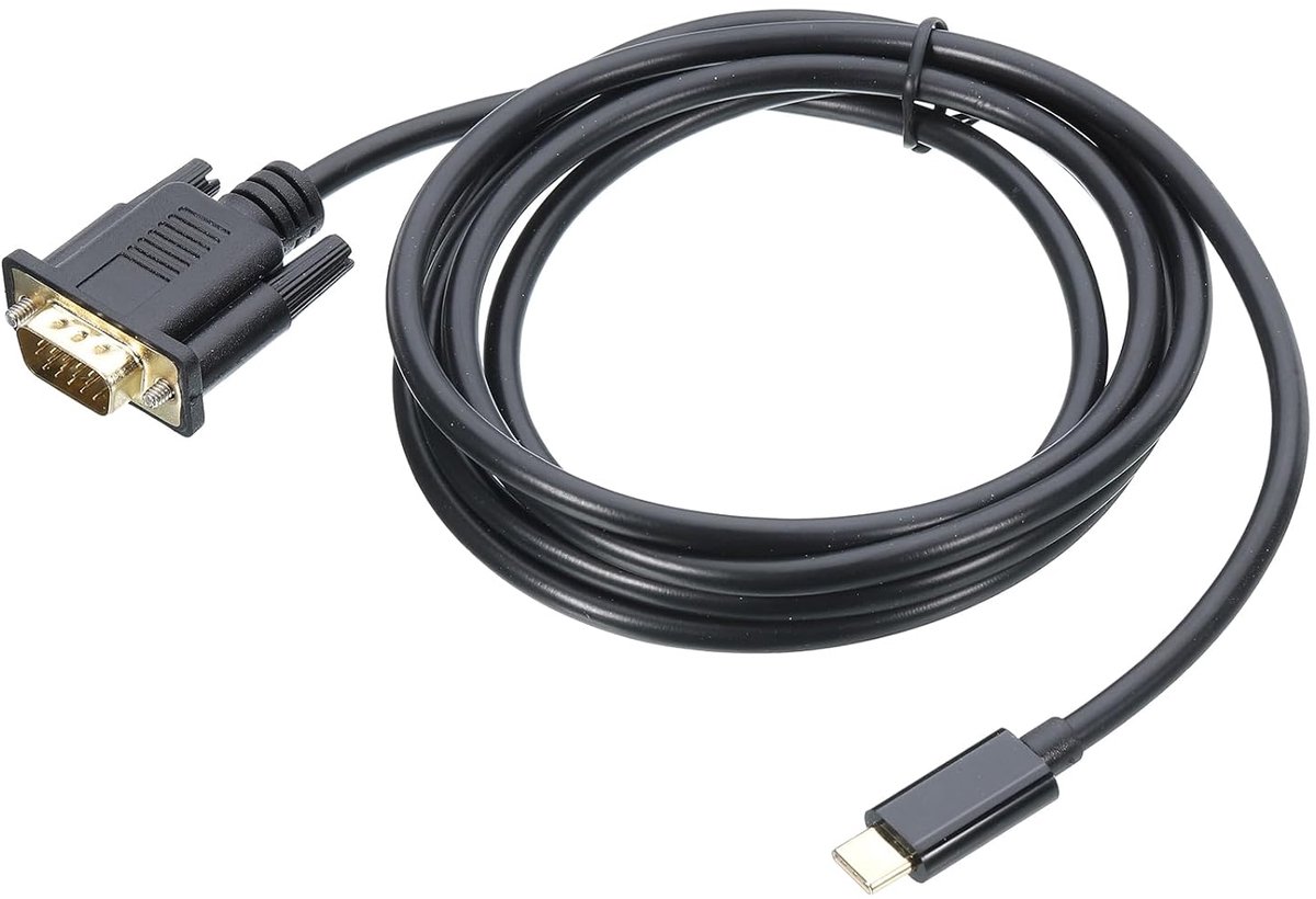 Usb 3.1 (type C) Naar Vga-kabel 1, 8 M | Externe 1080p Hd Videokabel | Ondersteunt Computers, Projectoren, Pos-systemen