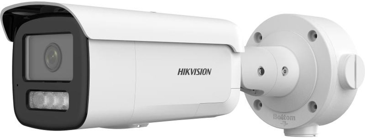 Hikvision® DS-2CD3T46G2-ISU/SL 2.8 MM H eF 4 MP AcuSense IP Strobe Light and Audible Warining Fixed Bullet Network Camera - Flits/Sirene - DarkFighter - IP67 - 120dB True WDR - Twee-weg Audio