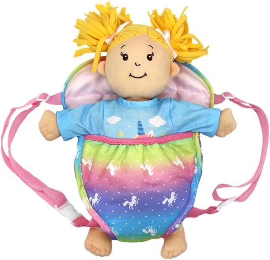 Allecto Plus - Rugzak Accessoires voor Poppen 35-45 cm Roze - Babydraagzak van Allecto Plus — afbeelding 2